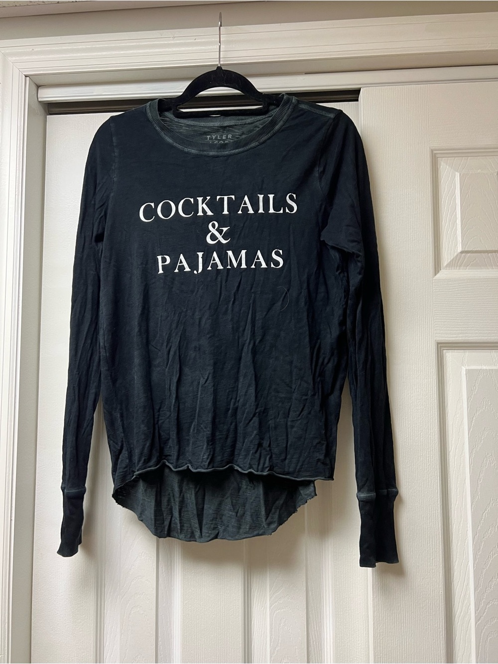 Cocktails & Pajamas Black Long Sleeve Tee